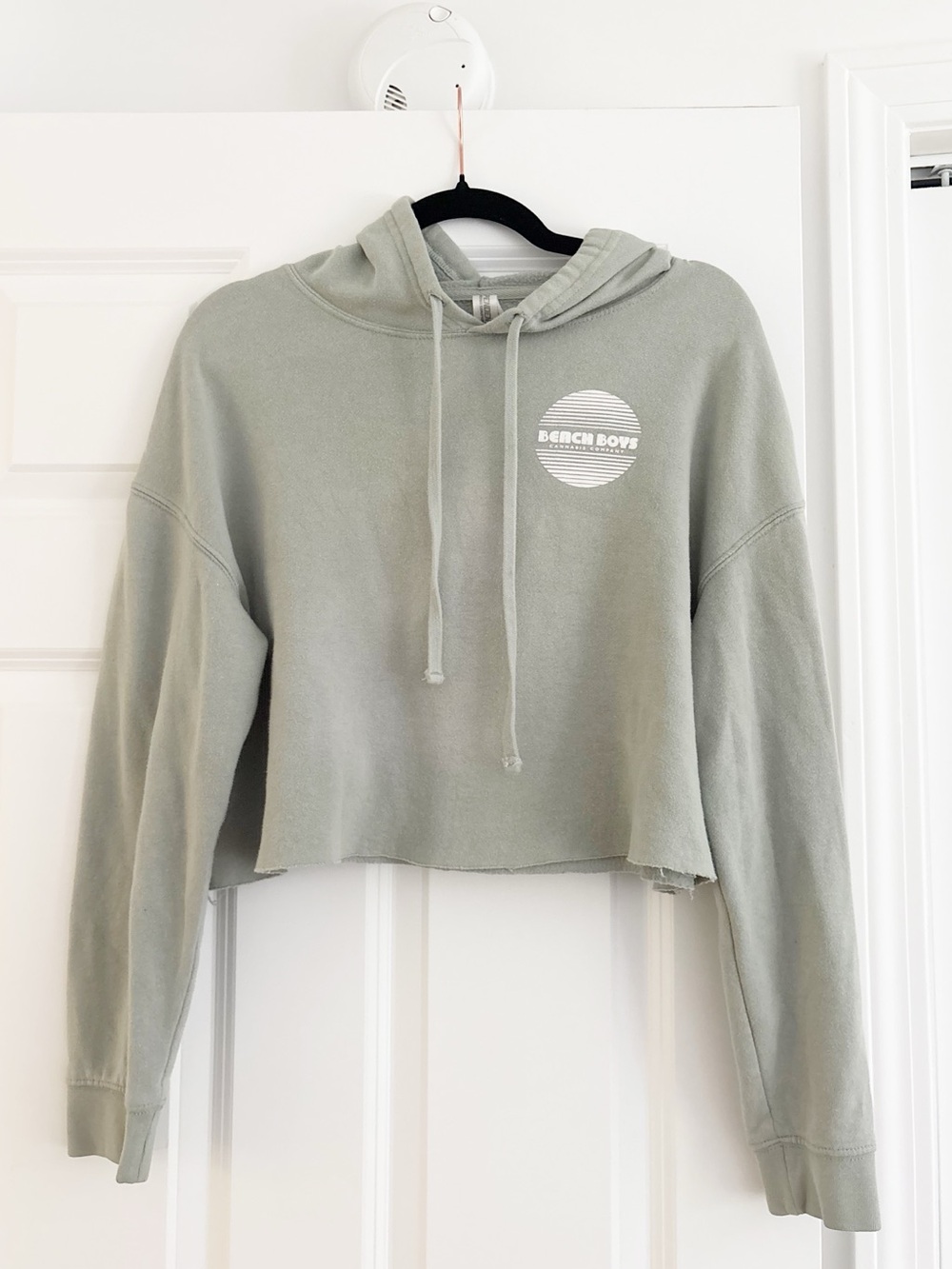 Cropped Sage Green Hoodie Sweater